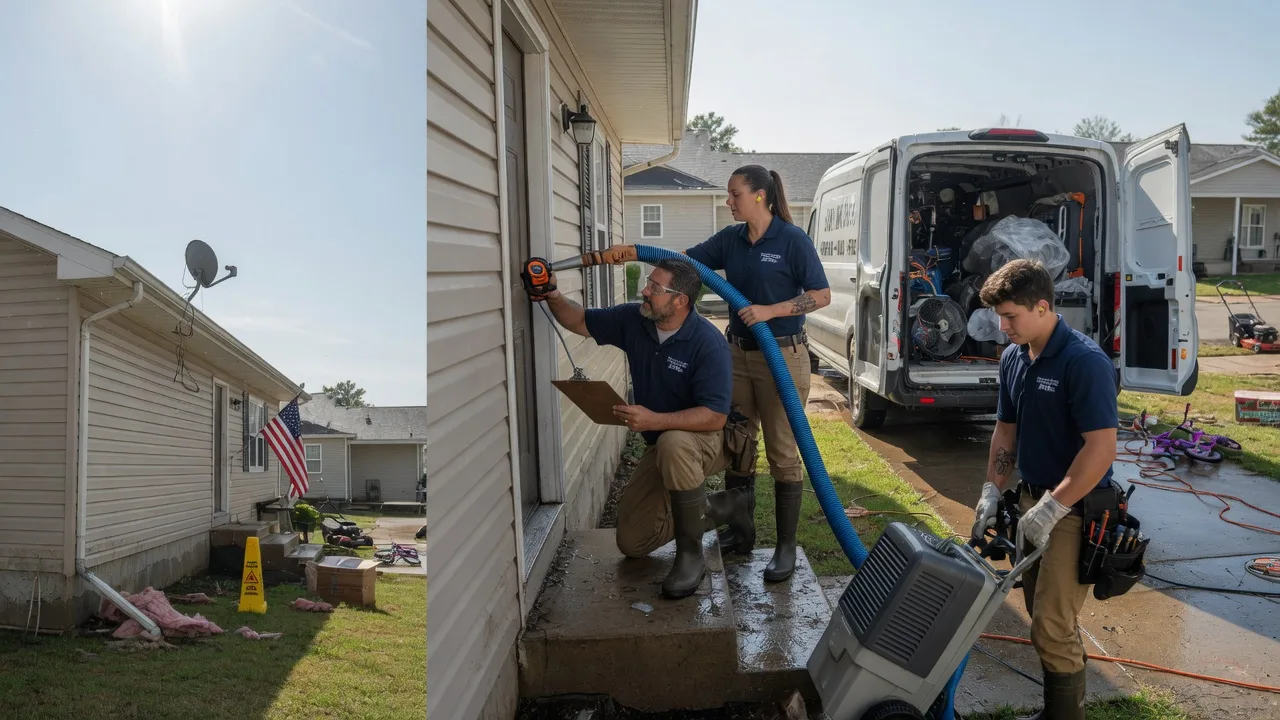 Ceiling Water Damage Restoration in Kincaid, KS near me
